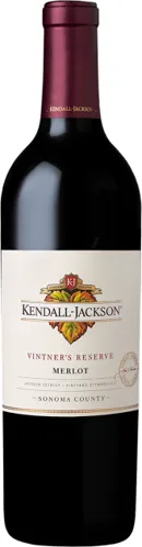 Bottle of Kendall-Jackson Vintner's Reserve Merlotwith label visible
