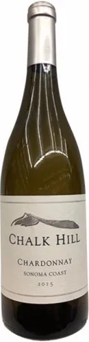 Bottle of Chalk Hill Sonoma Coast Chardonnaywith label visible