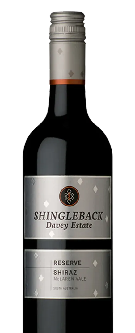 Bottle of Shingleback Davey Estate Shirazwith label visible