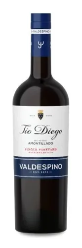 Bottle of Valdespino Single Vineyard Tío Diego Drywith label visible