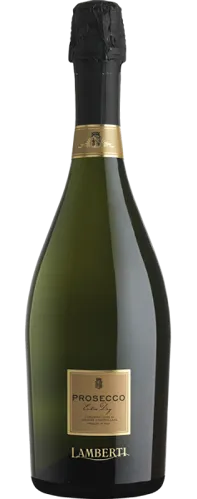 Bottle of Lamberti Prosecco (Extra Dry)with label visible