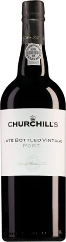 Bottle of Churchill's Late Bottled Vintage Portwith label visible