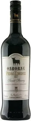 Bottle of Osborne Pedro Ximenez 1827 Jerez-Xeres-Sherrywith label visible