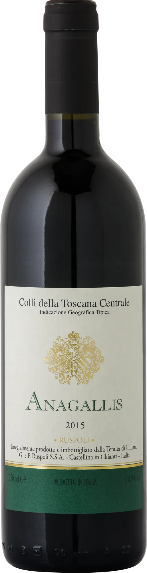 Bottle of Tenuta di Lilliano Anagalliswith label visible