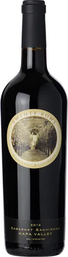 Bottle of Twenty Rows Cabernet Sauvignonwith label visible