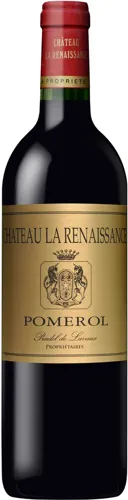 Bottle of Château La Renaissance Pomerolwith label visible