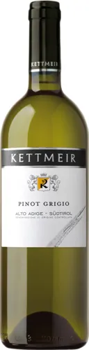 Bottle of Kettmeir Pinot Grigiowith label visible