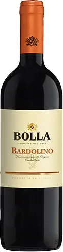 Bottle of Bolla Bardolinowith label visible