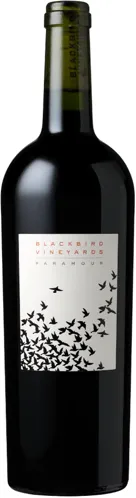 Bottle of Blackbird Vineyards Paramourwith label visible