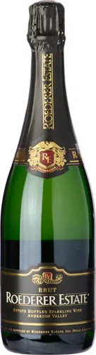 Bottle of Roederer Estate Brutwith label visible