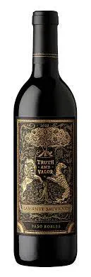 Bottle of Truth & Valor Cabernet Sauvignonwith label visible