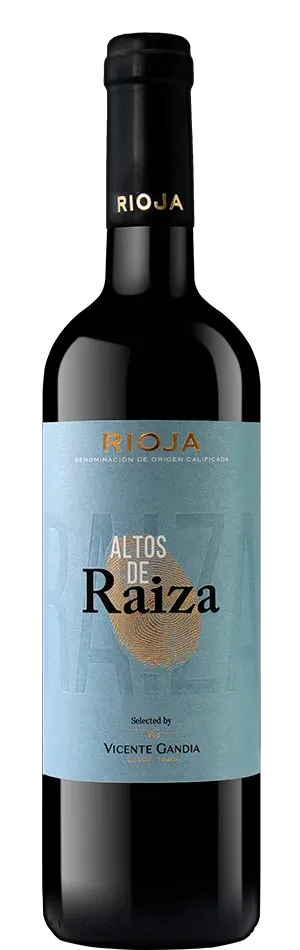 Bottle of Raiza Altos de Raizawith label visible