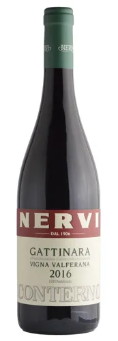 Bottle of Nervi Gattinarawith label visible