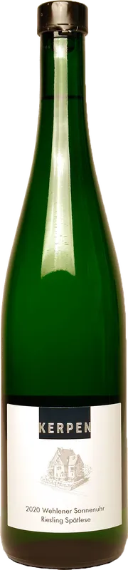 Bottle of Kerpen Wehlener Sonnenuhr Riesling Spätlesewith label visible