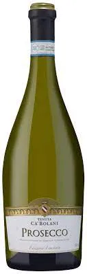 Bottle of Ca' Bolani Prosecco Edizione Limitatawith label visible