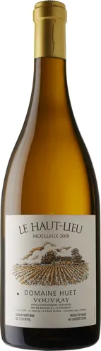 Bottle of Domaine Huet Vouvray Le Haut-Lieu Moelleuxwith label visible