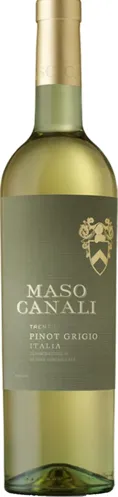 Bottle of Maso Canali Trentino Pinot Grigiowith label visible