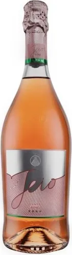 Bottle of Jeio Prosecco Rosé Millesimato Brutwith label visible