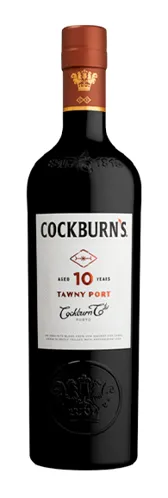 Bottle of Cockburn's 10 Years Old Tawny Portwith label visible