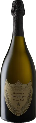 Bottle of Dom Pérignon Brut Champagnewith label visible