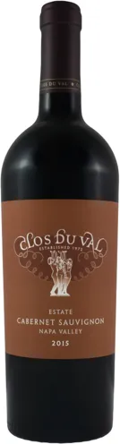 Bottle of Clos du Val Cabernet Sauvignonwith label visible