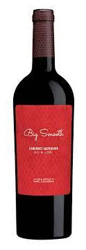 Bottle of Big Smooth Cabernet Sauvignonwith label visible