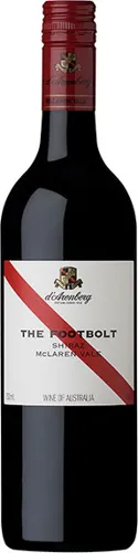 Bottle of d'Arenberg The Footbolt Shirazwith label visible