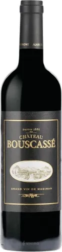 Bottle of Château Bouscassé Madiranwith label visible