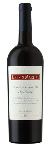 Bottle of Louis M. Martini Alexander Valley Cabernet Sauvignonwith label visible
