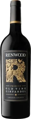 Bottle of Renwood Premier Old Vine Zinfandelwith label visible