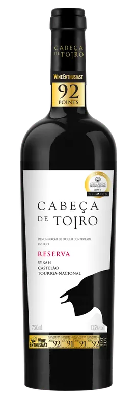 Bottle of Caves Velhas Cabeça de Toiro Reserva Tintowith label visible