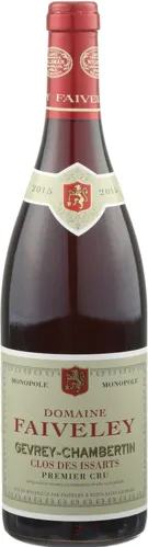 Bottle of Domaine Faiveley Gevrey-Chambertin 1er Cru 'Clos des Issarts' Monopolewith label visible