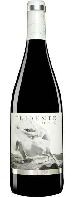 Bottle of Tridente Menciawith label visible