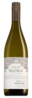 Bottle of Chakana Nuna Estate White Blendwith label visible