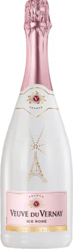 Bottle of Veuve du Vernay Ice Roséwith label visible