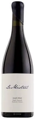 Bottle of Le Mistral Single Vineyard Joseph's Blendwith label visible