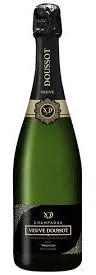 Bottle of Veuve Doussot Sélection Brut Champagnewith label visible