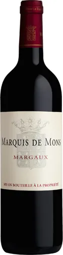 Bottle of Château La Tour de Mons Marquis de Mons Margauxwith label visible