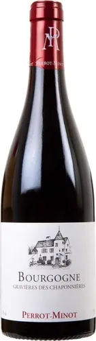 Bottle of Domaine Perrot-Minot Bourgogne 'Gravières des Chaponnières'with label visible