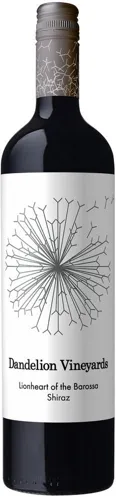 Bottle of Dandelion Vineyards Lionheart of the Barossa Shirazwith label visible