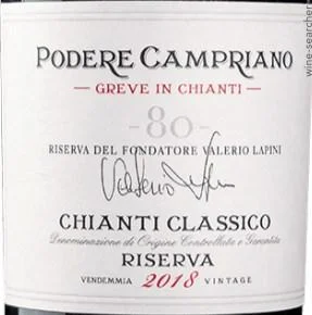 80 Riserva del Fondatore Valerio Lapini Chianti Classico