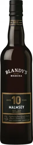 Bottle of Blandy's 10 Years Old Malmsey Madeira (Rich) from search results