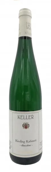 Bottle of Keller Riesling Kabinett Limestonewith label visible
