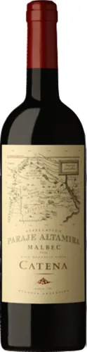 Bottle of Catena Appellation Paraje Altamira Malbecwith label visible