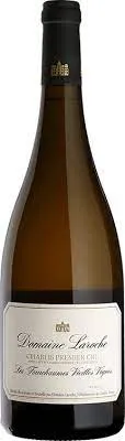 Bottle of Domaine Laroche Chablis Premier Cru ‘Les Fourchaumes Vieilles Vignes’with label visible