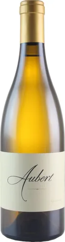 Bottle of Aubert Chardonnay UV-SL Vineyardwith label visible