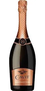 Bottle of Cavit Prosecco NVwith label visible