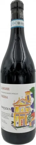 Bottle of Brezza Langhe Freisawith label visible