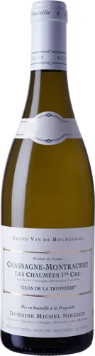 Bottle of Domaine Michel Niellon Clos de la Truffiere Chassagne-Montrachet 1er Cru  'Les Chaumees'with label visible