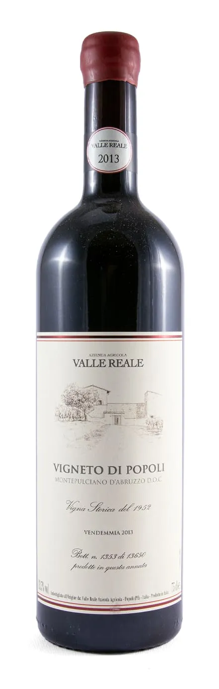 Bottle of Valle Reale Vigneto di Popoli Montepulciano d'Abruzzowith label visible